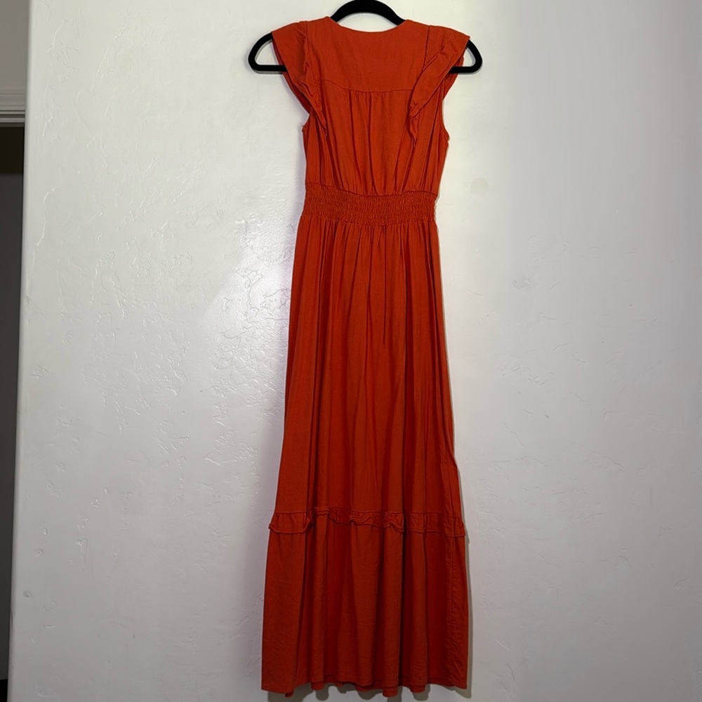Monteau Vibrant Orange Maxi Dress - Picture 4 of 5